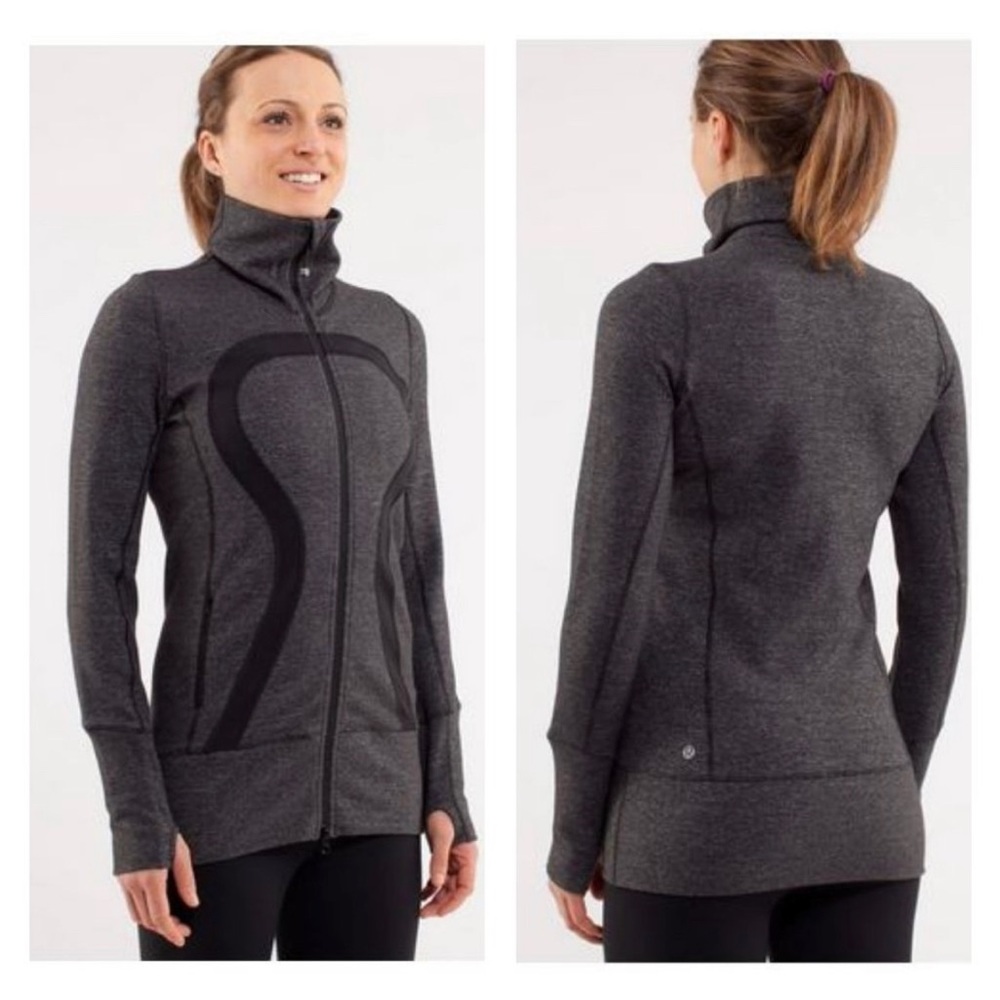 Lululemon In Stride Jacket 🔅 Coal Wee Strip 🔅 Size 10